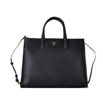 2014 Prada saffiano calf leather tote bag BN2603 black